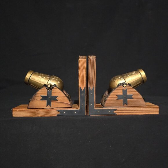 Vintage Made in Japan Mortar Cannon Bookends - Picture 1 of 7